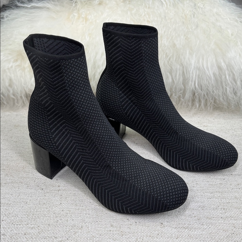 Rockport Total Motion Oaklee Black Stretch Ankle Boots Y2K Gogo Size 7